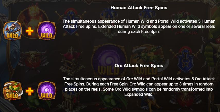 Human и Orc Free Spins